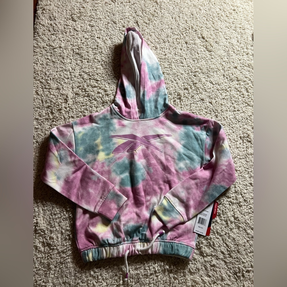 Reebok Size Small (7) Kids Tie-Dye Hoodie NWT